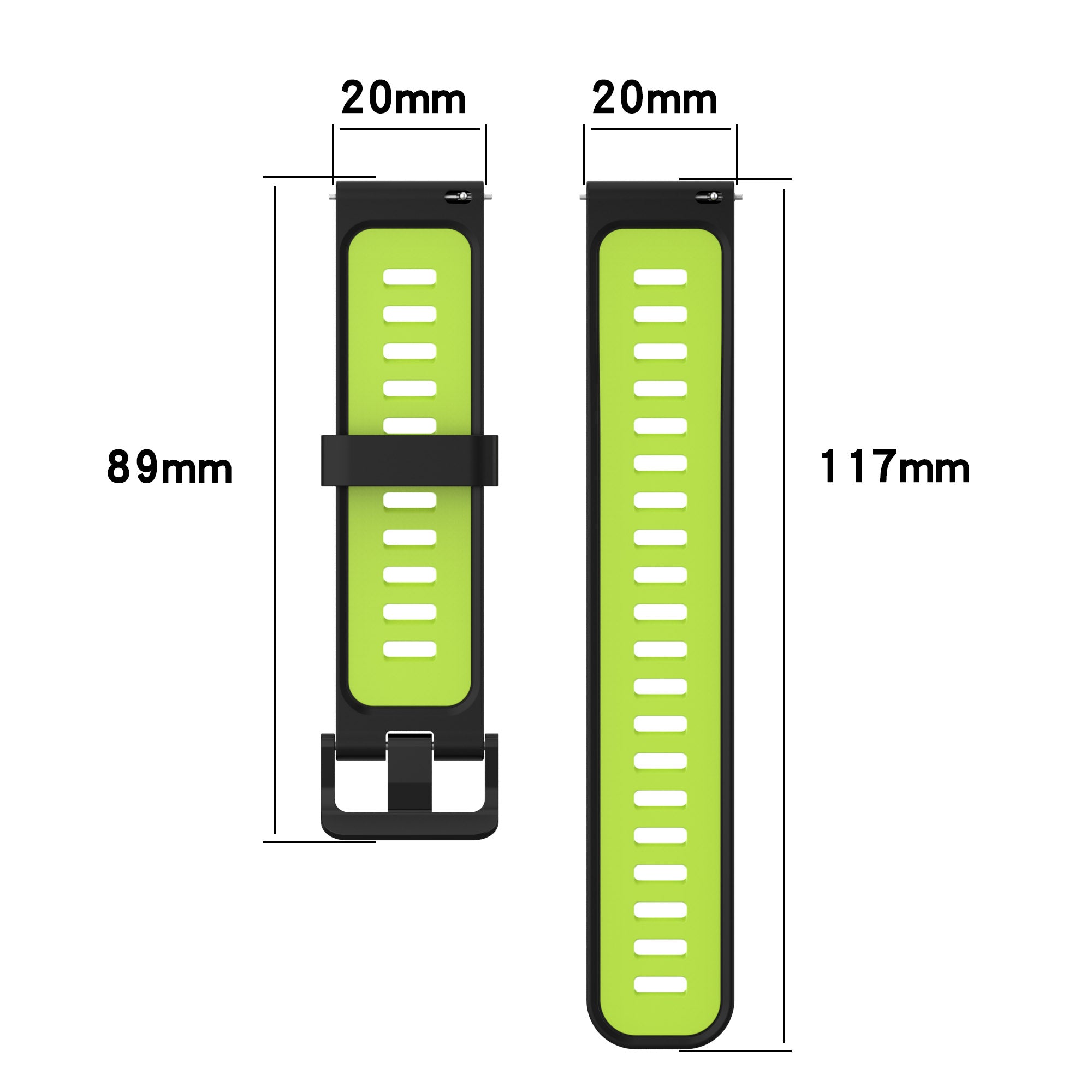 20mm Stripes Design Bi-color Silicone Soft Watch Band Adjustable Wrist Strap for Huawei Watch GT3 42mm Samsung Galaxy Watch4 40mm 44mm 20mm Stripes Design Bi-color Silicone Soft Watch Band Adjustable Wrist Strap for Huawei Watch GT3 42mm Samsung Galaxy Watch4 40mm 44mm